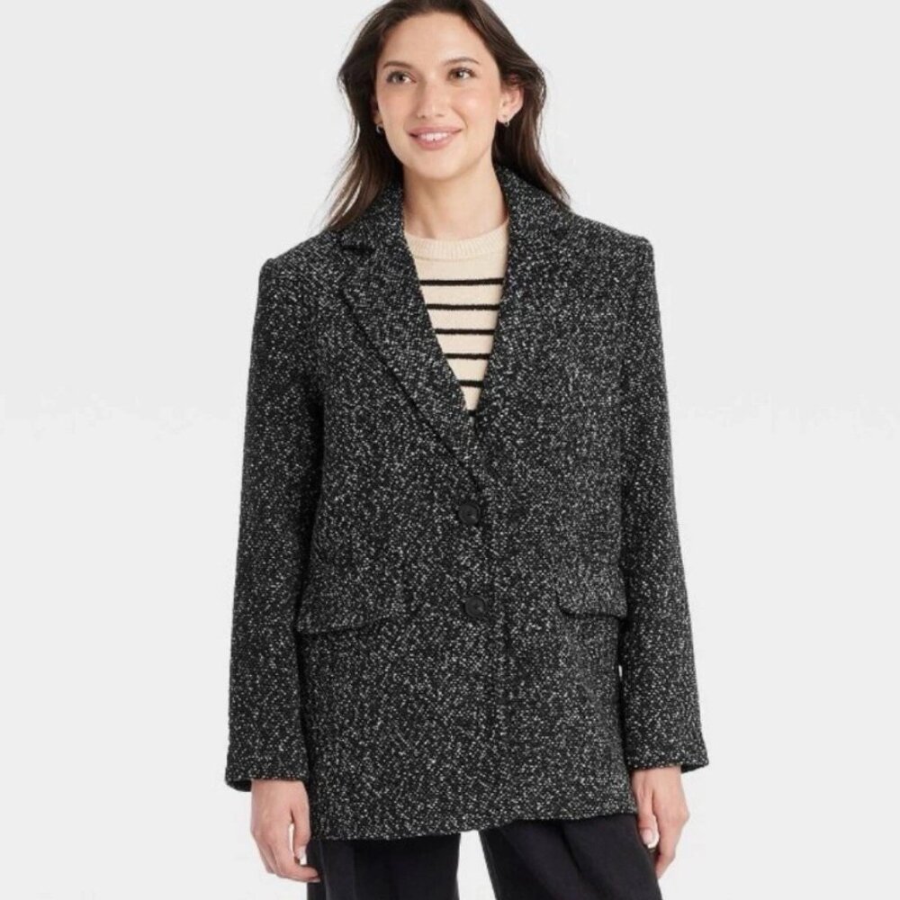 NWT Universal Thread Women’s Tweed Textured Blazer Coat  Size XXL